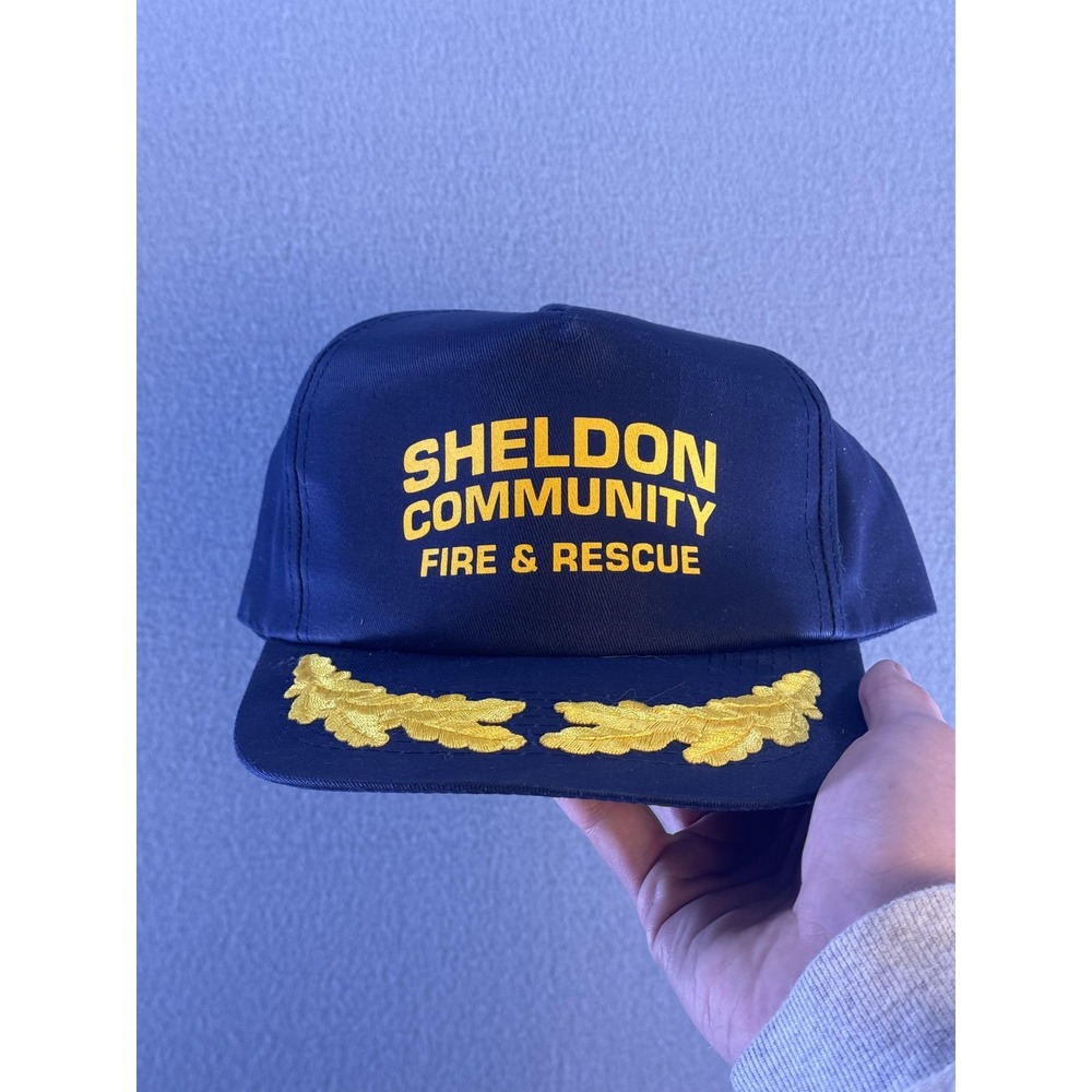 Community Fire & Rescue Sheldon Hat Cap Snap Back Mens One Size Blue Toppers‎
